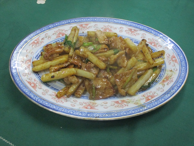 豚肉と長芋のオイスター炒め